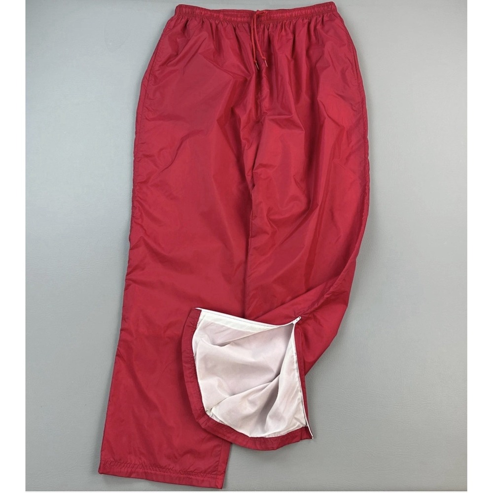 Gear For Sports Vintage Y2K Track Pants Mens XL Red Baggy Mesh Lined Ankle Zip